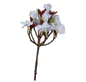Artificial White Plumeria Spray (Frangipani) Flower