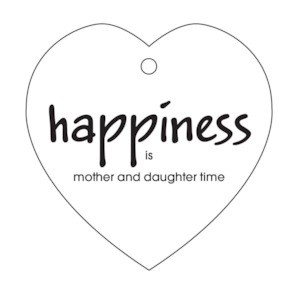 Happiness Heart Ceramic Wall Hanging - White/Black