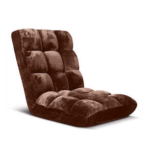 Reclining & Folding Lounge Floor Sofa/ Futon/ Couch/ Cushioned Chair - Coffee