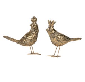 Gold Birds - set of 2 - metal