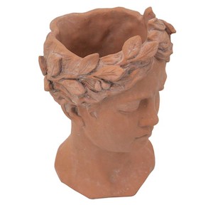 Visage Head Planter II - Terracotta