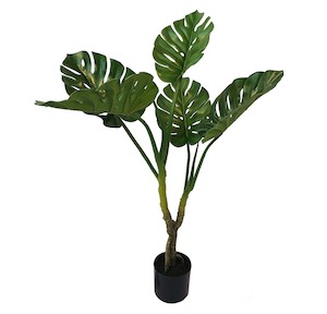 Gifts For Home: Artificial Monstera Plant In Black Pot - 1.1mtr tall
