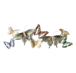 Gifts For Her: Colourful Butterflies Metal Art Wall Hanging