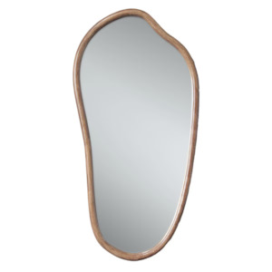 Wall Decor Mirrors: Wooden Squiggle Wall Hanging Mirror II - natural