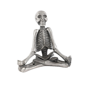 Home Decor Ornaments 1: Skeleton in Yoga Pose II - aluminium