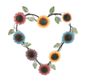 Christmas Gift Guide: Heart of Sunflowers Metal Art Wall Hanging