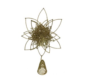 Gold 3D Star Christmas Tree Topper - 270mmH