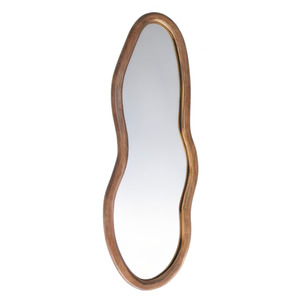 Wall Decor Mirrors: Squiggle Wall Hanging Mirror - walnut II