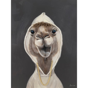 Clearance: Alpaca Bad Hair Day Framed Canvas Art