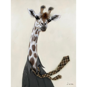 Clearance: Giraffe Bad Hair Day Framed Canvas Art