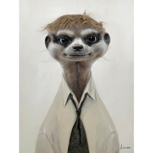 Clearance: Meerkat Bad Hair Day Framed Canvas Art