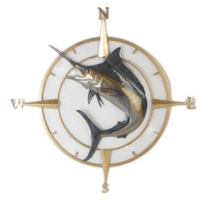Christmas Gift Guide: Compass With Fish Metal Art Wall Hanging
