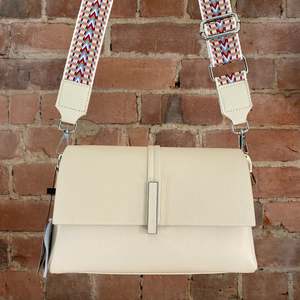 Accessories: Bone leather shoulder bag