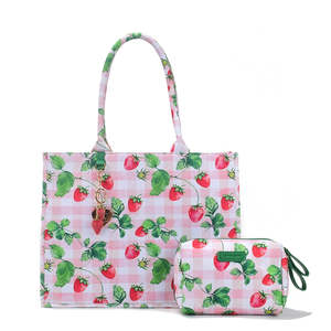 Frontpage: Strawberry Gingham Tote Set