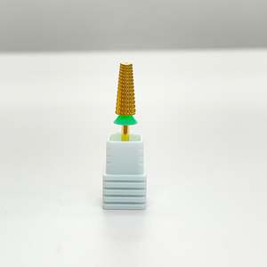 Nail Drill Bit - 5 in 1 Carbide Bit Tapered Barrel Gold