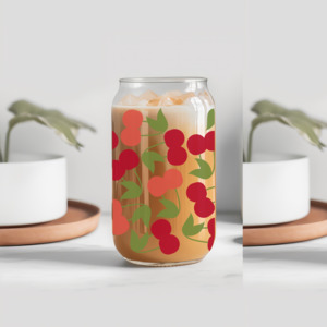 Cherry Glass Tumbler