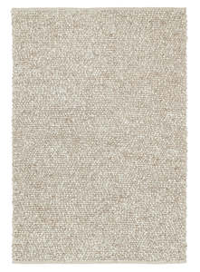 Felted Wool Rugs: Rila Cream and Beige Marbled Wool Rug