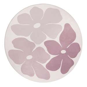 Round Rugs: Aica Purple Flowers Rollie Pollie Round Playmat