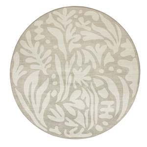 Gerda Green Grey Leaves Rollie Pollie Round Playmat
