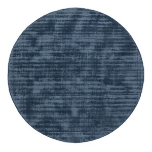 Round Rugs: Rooney Navy Handwoven Round Rug