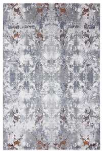 Nautical Rugs: Neve Blue Grey and Bronze Transitional Motif Rug