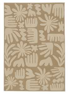 Tribal Rugs: Murzuq Textured Abstract Neutral Washable Rug