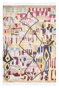Tribal Rugs: Izzie Red Yellow and Blue Abstract Tribal Indoor Outdoor Rug *NO RETURNS UNLESS FAULTY