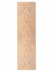 Mariana Cream and Peach Medallion Washable Runner Rug