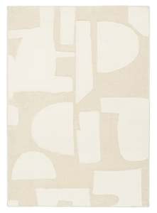 Arisa Neutral Geometric Washable Rug