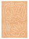 Berta Peach Hand Drawn Washable Rug