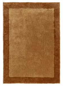 Rozanda Brown Bordered Shag Rug