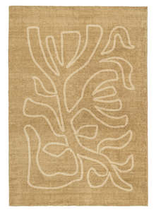 Brown Rugs: Khayana Brown Hand Drawn Washable Rug