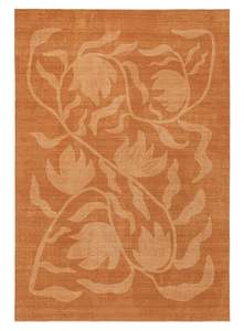 Brown Rugs: Iras Rust Botanical Washable Rug