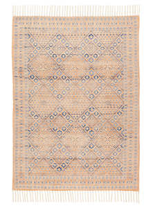Bibi Blue and Orange Boho Picnic Rug