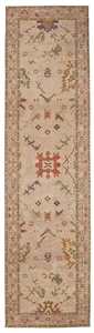 Olivia Boho Beige Purple and Coral Runner Rug