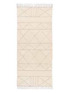 Berber Rugs: Coco Ivory Tribal Washable Runner Rug