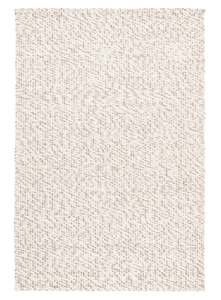 Cotton Jute Rugs: Mallory Marbled Cream and Grey Chunky Wool Rug