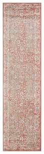 Yolanda Peach Terracotta Transitional Floral Motif Runner Rug