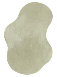 Green Rugs: Masha Green Irregular Shape Washable Rug