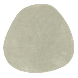 Green Rugs: Kisa Green Irregular Round Washable Rug