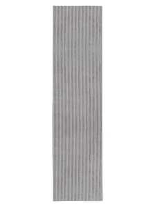 For Men: Tonca Grey Striped Washable Faux Fur Runner Rug