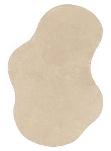 Wonderland: Viveca Beige Irregular Shape Washable Rug