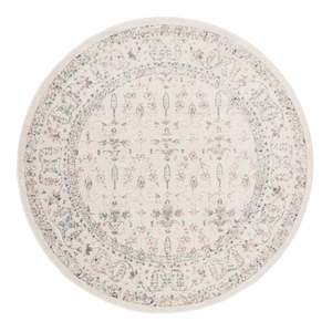 Romance Collection: Maplewood Cream and Pink Traditional Round Rug