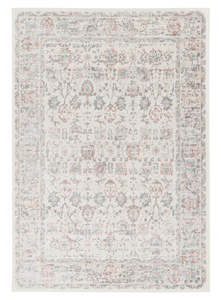 Melrose Cream and Pink Traditional Rug