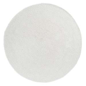 White Rugs: Arlenis Ivory Crochet Indoor Outdoor Round Rug