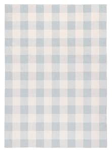 Blue Rugs: Marcia Blue and Cream Gingham Washable Rug