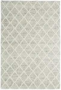 Toe Pleasers: Anja Grey and Ivory Lattice Wool Rug