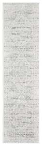 Traditional Rugs: Andra Grey and Ivory Traditional Distressed Runner Rug