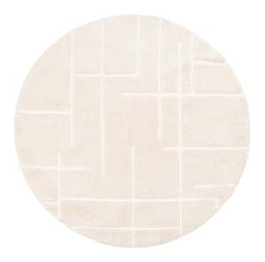 Berber Rugs: Nalu Ivory Geometric Round Rug