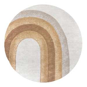 Lifestyle: Blake Orange Rainbow Round Rug